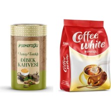 Şekeroğlu Antep Fıstıklı Dibek Kahvesi 200 gr Silindir + Şekeroğlu Coffee White Kahve Kreması 500 gr