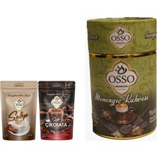 Osso Kahve Osso Salep ve Sıcak Çikolata 2'li Set 2X200 gr + Osso Menengiç Silindir Kahve 200 gr