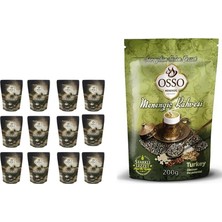 Osso Kahve Dibek Kahvesi 200 Gr. x 12 Adet + Osso Kahve Menengiç Kahvesi 200 gr