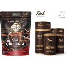 Osso Sıcak Çikolata 200 gr + Tarihi Mardin Kahvecisi Çifte Kavrulmuş Türk Kahvesi 500 gr