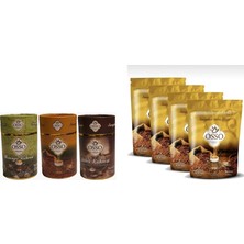 Osso Kahve 3 Lü Set Silindir Kutu + Osso Osmanlı Kahvesi 500 gr X4