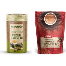Şekeroğlu Antep Fıstıklı Dibek Kahvesi 200 gr Silindir + Şekeroğlu Kaffka Osmanlı Kahvesi 150 gr