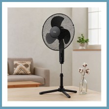 Bezos 16\" (41 Cm) Teleskopik Katlanır Ayaklı Vantilatör - Metal Kafes, 3 Kademe MBT06