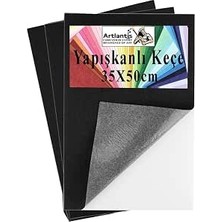 Yapışkanlı Keçe 35X50 cm 3 Adet 2.0 mm Kendinden Yapışkanlı Renkli Hobi Keçesi Elişi Keçe Kumaşı Anasınıfı