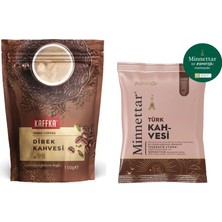 Şekeroğlu Kaffka Dibek Kahvesi 150 gr + Şekeroğlu Minnettar Türk Kahvesi 100 gr
