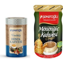 Şekeroğlu Fındıklı Dibek Kahvesi 200 gr Silindir + Şekeroğlu Sıvı Menengiç Kahvesi 600 gr