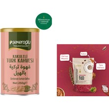 Şekeroğlu Kakuleli Türk Kahvesi 250 gr Özel Silindir Kutu + Şekeroğlu Minnettar Osmanlı Kahvesi 165 gr