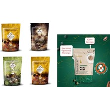 Osso Kahve Kahve 4 Lü Set ( 2 Osmanlı Kahve - 1 Menengiç Kahvesi - 1 Dibek Kahvesi ) + Şekeroğlu Minnettar Menengiç Kahvesi 165 gr