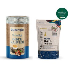 Şekeroğlu Fındıklı Dibek Kahvesi 200 gr Silindir + Şekeroğlu Minnettar Filtre Kahve 165 gr