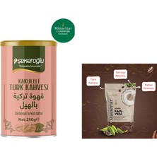 Şekeroğlu Kakuleli Türk Kahvesi 250 gr Özel Silindir Kutu + Şekeroğlu Minnettar Dibek Kahvesi 165 gr