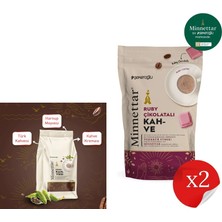 Şekeroğlu Dibek Kahvesi 1000 gr + Şekeroğlu Minnettar Ruby Çikolatalı Kahve 2 x 165 gr ( 2 Paket )