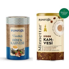 Şekeroğlu Fındıklı Dibek Kahvesi 200 gr Silindir + Şekeroğlu Minnettar Dibek Kahvesi 200 gr Özel Silindir Kutu
