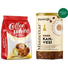 Şekeroğlu Coffee White Kahve Kreması 500 gr + Şekeroğlu Minnettar Dibek Kahvesi 200 gr Özel Silindir Kutu