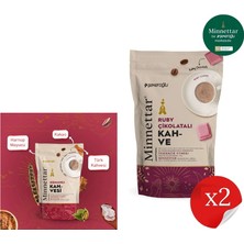 Şekeroğlu Minnettar Osmanlı Kahvesi 165 gr + Şekeroğlu Minnettar Ruby Çikolatalı Kahve 2 x 165 gr ( 2 Paket )