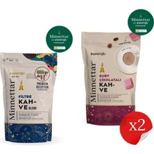 Şekeroğlu Minnettar Filtre Kahve 165 gr + Şekeroğlu Minnettar Ruby Çikolatalı Kahve 2 x 165 gr ( 2 Paket )