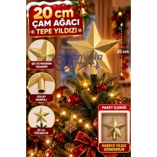 Bee Games Yılbaşı Ağacı Süsü Tepe Yıldızı 20 cm Çam Ağacı Tepe Yıldızı