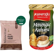 Şekeroğlu Minnettar Türk Kahvesi 100 gr + Şekeroğlu Sıvı Menengiç Kahvesi 600 gr