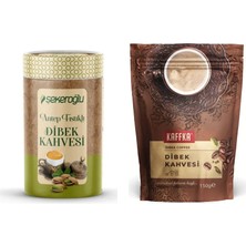 Şekeroğlu Antep Fıstıklı Dibek Kahvesi 200 gr Silindir + Şekeroğlu Kaffka Dibek Kahvesi 150 gr