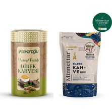Şekeroğlu Antep Fıstıklı Dibek Kahvesi 200 gr Silindir + Şekeroğlu Minnettar Filtre Kahve 165 gr
