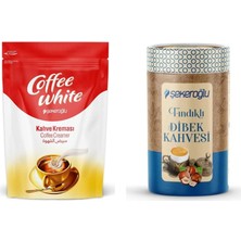Şekeroğlu Coffee White Kahve Kreması 200 gr + Şekeroğlu Fındıklı Dibek Kahvesi 200 gr Silindir