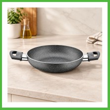 Bezos Granit Tava 22 cm Çift Saplı Gri Kırçıllı Arz