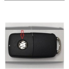 Stilix Garage Volkswagen 12 mm Vw Anahtar Logosu, Anahtar Arması (4 Adet)