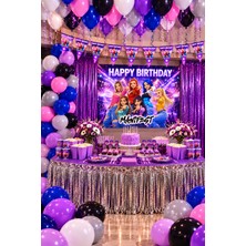 Happyloop Party Manifest Doğum Günü Parti Seti Kişilik 50X70 cm Afiş Kız Çocuk Doğum Günü Süsleri Balonlu Afişli Masa Süsleme Seti