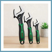 Bezos Ingiliz Anahtar ve Kurbağacık Seti 3 Parça (6"-8"-10" / 150-200-250 Mm) MBT06