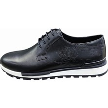 King Shoes %100 Deri Mevsimlik Erkek Ayakkabı Siyah