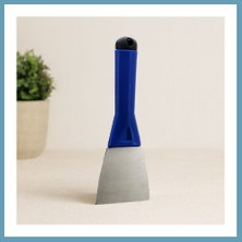 Bezos 80 mm Metal Kazıma Spatulası (Plastik Saplı, Kapaklı) MBT06
