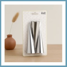 Bezos Metal Pasta Dekorasyon Kalıbı 3'lü (Çap 3.4 cm x 12 Cm) MBT06