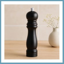 Bezos Siyah Ahşap Tuz ve Baharat Öğütücü - Büyük (Ø4.5 cm x 19.5 Cm) MBT06