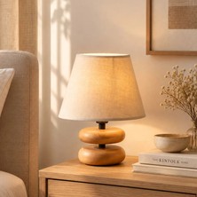 Homing Moji Natural Ahşap Tasarım Abajur 241399