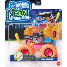 Hot Wheels Neon Smashers Monster Trucks Bone Shaker JMV39