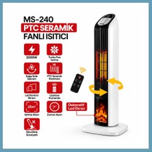Bezos Ptc Seramik Fanlı Elektrikli Isıtıcı Kumandalı MBT06