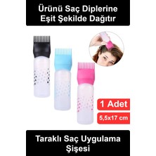 Wonara #saçboyaşişesi Taraklı Saç Uygulama Şişesi Dip Boya Boyama Aparatı Aplikatör Kök Yağ Serum Losyon Şampuan Sıvı Sürme Kabı Ölçekli Plastik Dağıtıcı Hazne Kuaför Berber Ev Tipi Bakım Kadın Erkek