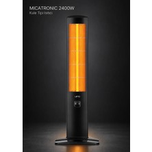 Ufo Micatronic 2400 W Kule Tipi Isıtıcı - Siyah T24EN-B Dikey Infrared Soba Yüksek Verim ve Konfor