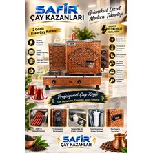 Safir Çay Kazanları Safir 2 Gözlü Bakır Çay Kazanı Sadece Elektrikli Bakır Çay Semaveri Pleytli Hanzade Model Bakır Çay Ocağı Kazanı