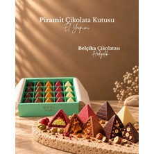 Noura Delights Piramit Çikolata Kutusu El Yapımı Belçika Çikolatası 25 Parça