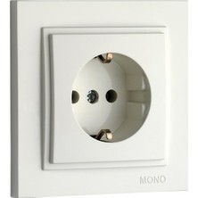Mono Despina  Beyaz Topraklı Priz Yüksek Dayanıklılık ve Modern Tasarım Özellikleriyle