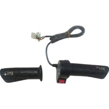 Güçlü Bisiklet Motosiklet Elektrikli Bisiklet Ebike Gaz Kolu Takımı 1-2-3 Vitesli 6 Kablolu 2 Soketli Elcik Seti Sol Tutma Kolu Dahil