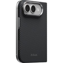 Pitaka iPhone Duo Kılıf M-Safe Özellikli 600D Aramid Karbon Fiber Edge Black-Grey Twill Kapak Siyah-Gri