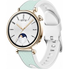 Sneezy Huawei Watch Gt 4 41MM Uyumlu Colorflex Özel Dokulu Çift Renkli Silikon Kordon