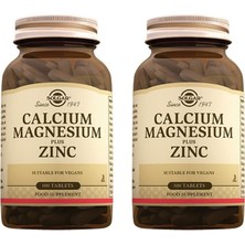 Solgar Calcium Magnesium Plus Zinc 100 Tablet Vegan Besin Takviyesi 2 Adet