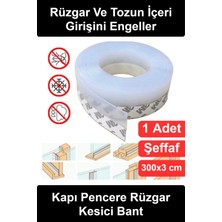 Wonara #rüzgarkesicibant Kapı Pencere Rüzgar Kesici Bant 3 Metre Şeffaf Silikon Kendinden Yapışkanlı Toz Haşere Önleyici Sızdırmazlık Şeridi Sürgülü Cam Alüminyum Plastik Dolap Duş Kabini Fitili Esnek