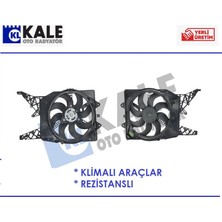 Kale FAN MOTORU OPEL CORSA D 1,3/1,7 CDTİ 1,4 1,6T BRAVO 2 1,4 1,6/2,0 D-MJT KLİMALI 385 MM. 2 PİN 356355