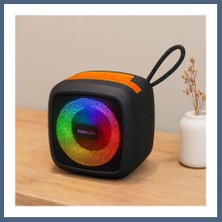 Bezos Kablosuz Taşınabilir Bluetooth Hoparlör (Işıklı, Usb/tf, 1200MAH) BZS10