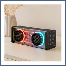 Bezos Taşınabilir Bluetooth Hoparlör 20W USB Şarjlı Işıklı BZS10