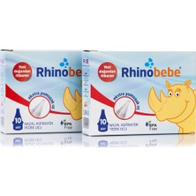 Rhinobebe 2 Kutu Nazal Burun Aspiratörü Yedek Uç Yumuşak ve Ergonomik Tasarım SKT 07/2028
