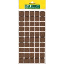 CATEKSSS Pacific Kare Yapışkanlı Sandalye Koltuk Mobilya Ayak Keçesi Felt 20X20 mm Kahve - 52’li Paket